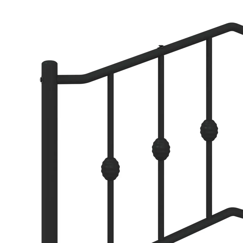 Black Metal Bed Frame with Underbed Storage