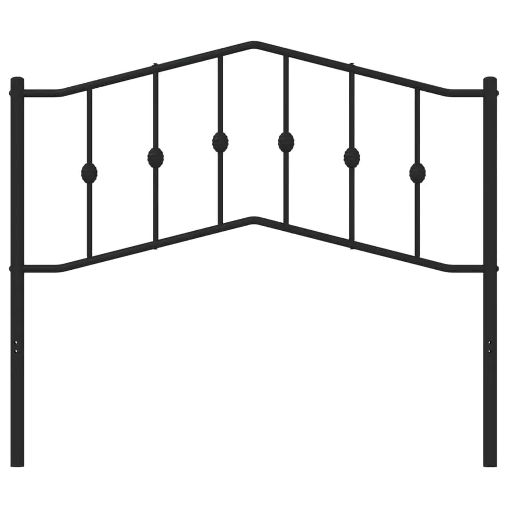 Metal Headboard Black 107cm Bedroom Bed Frame Header Stylish Design Support