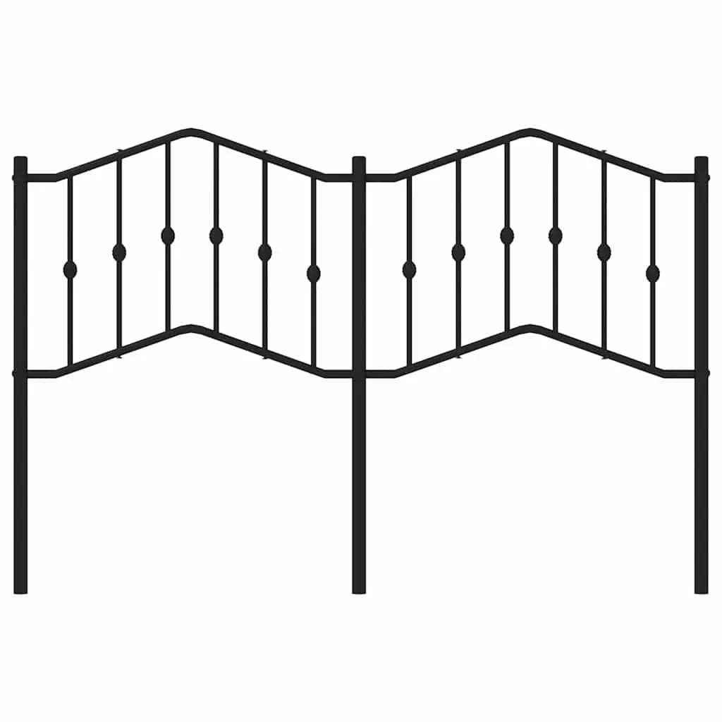 Metal Headboard Black 150cm Bed Header Bedroom Furniture Sturdy Steel Frame