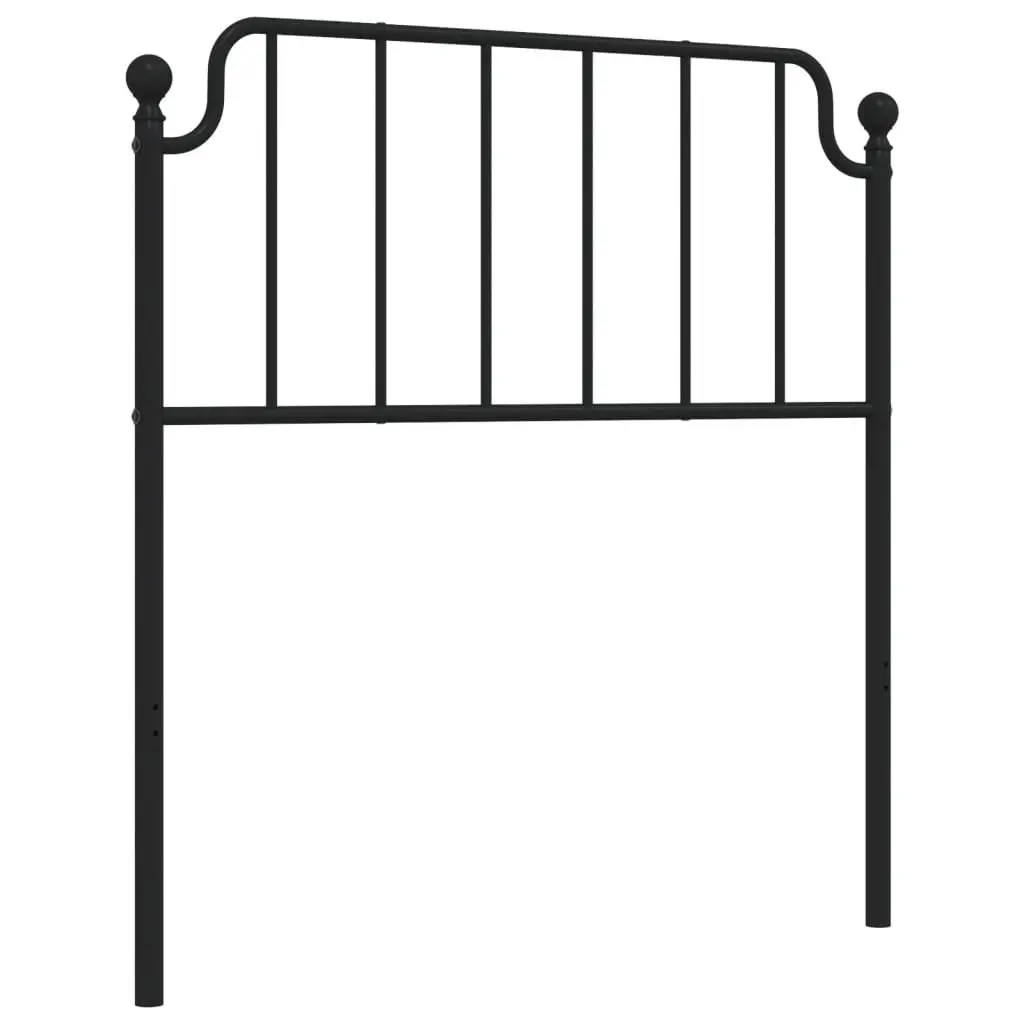 Black Metal Headboard 90 cm for Bedrooms