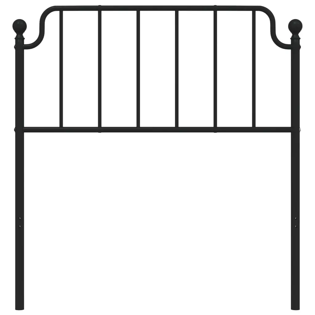 Black Metal Headboard 90 cm for Bedrooms