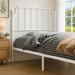 Functional 90cm White Headboard for Cozy Spaces