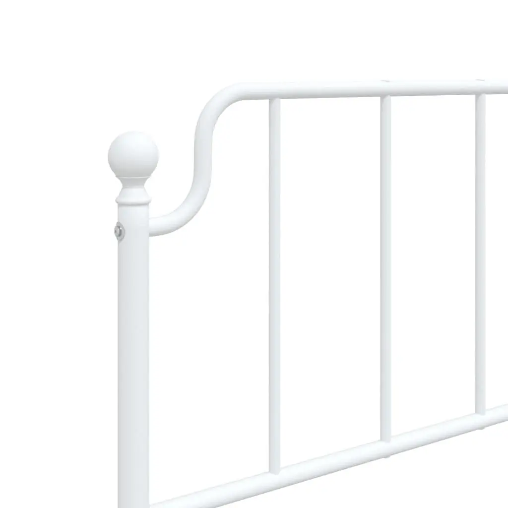 Metal Headboard White 90cm Bed Header Bedroom Furniture Powder Coated Steel