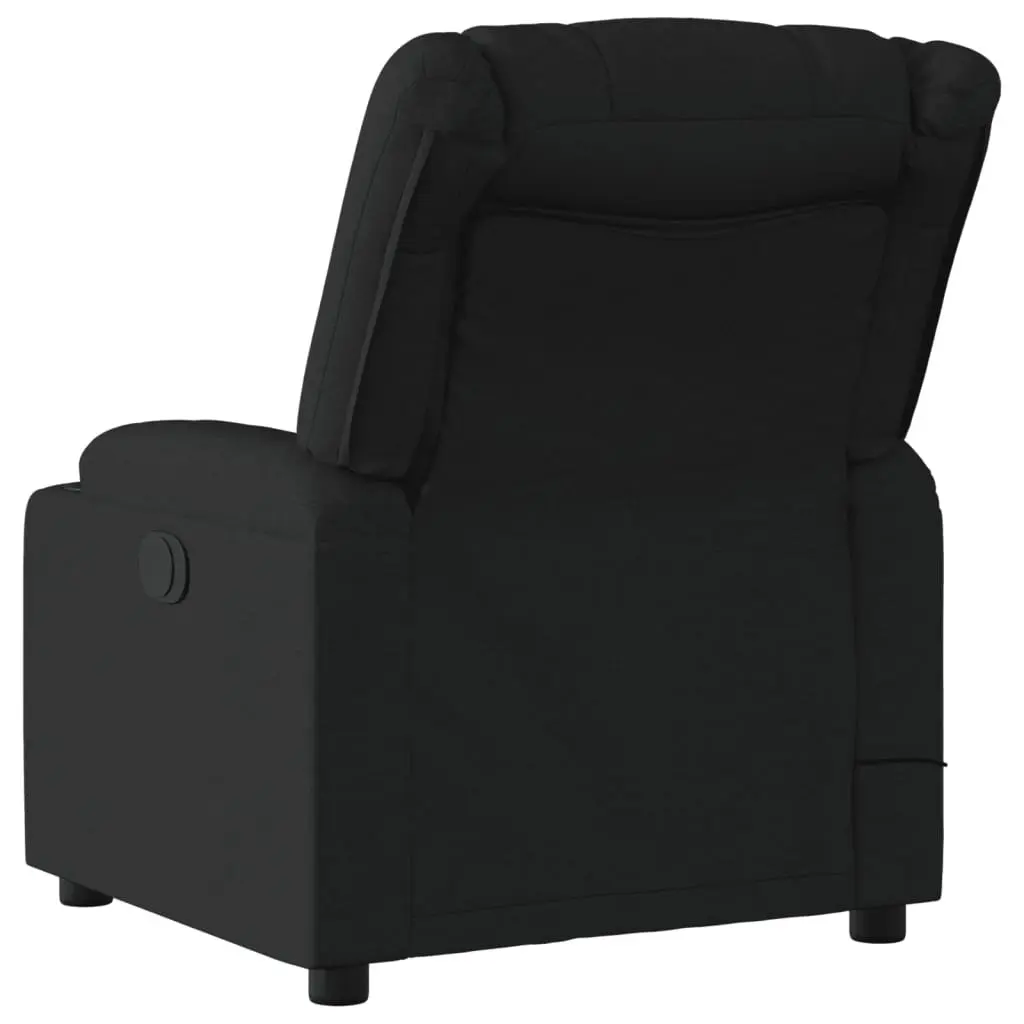 Massage Recliner Chair Black Fabric Manual Recline Armchair Lounge Seat