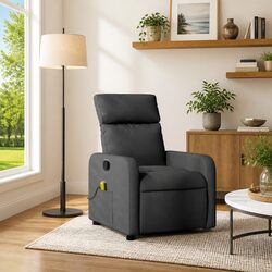 Practical Dark Grey Massage Recliner for Any Home