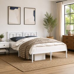 Practical Metal Bed Frame for Bedroom Use 135x190 cm