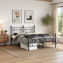 Versatile Metal Bed Frame 150x200 cm for Any Bedroom Setup