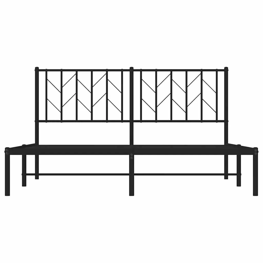 Metal Bed Frame 150x200 cm with Headboard