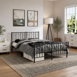 Functional Metal Bed Frame 150x200 cm for Everyday Use