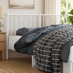 Practical White Metal Headboard for Your Bedroom