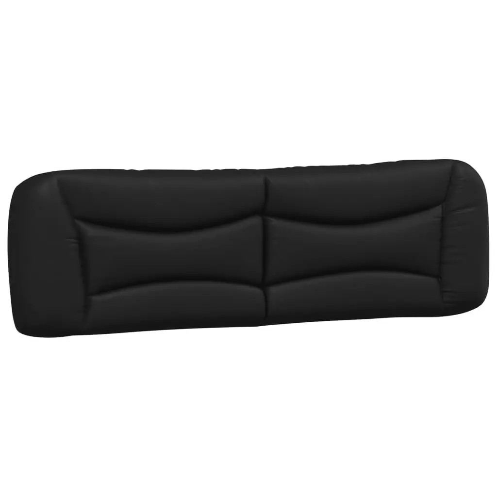 Headboard Cushion Black 180cm Faux Leather Bed Wall Mount Pillow Upholstered