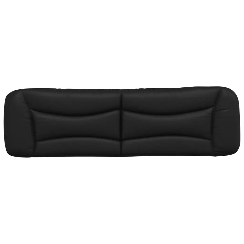 Headboard Cushion Black 180cm Faux Leather Bed Wall Mount Pillow Upholstered
