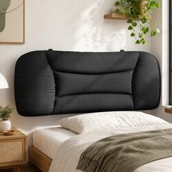 Headboard Cushion King Single Bed 107cm Upholstered Wall Mount Grey Fabric