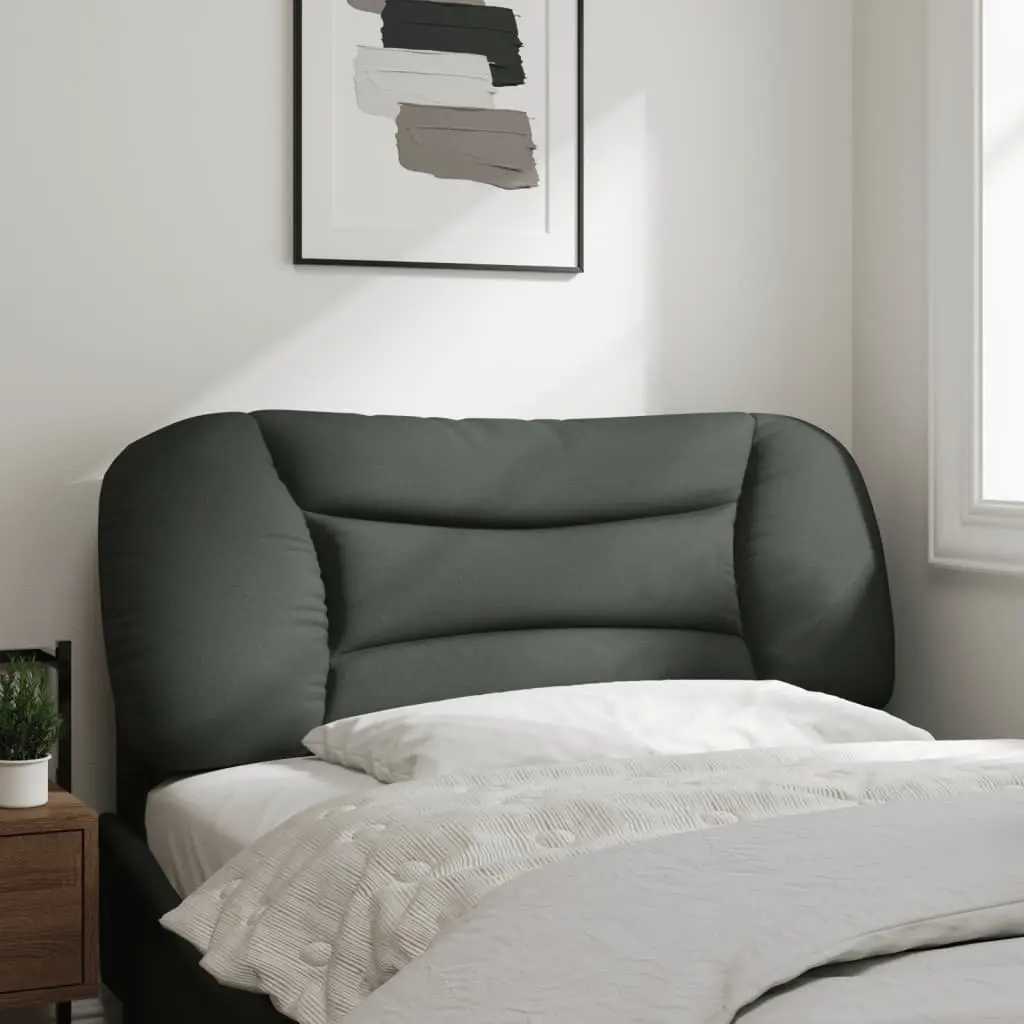 Headboard Cushion Upholstered 107cm King Single Bed Grey Fabric