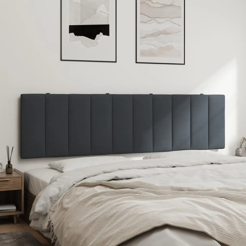 Cushion for Headboard Velvet 180cm Dark Grey Wall Mounted Bed Support