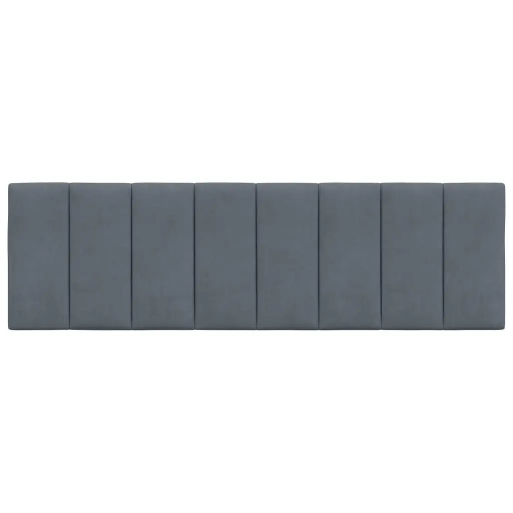 Velvet Headboard Cushion Foam Filling 152cm Dark Grey