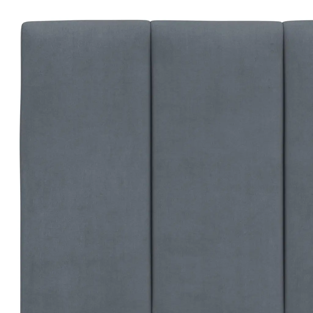 Velvet Headboard Cushion Foam Filling 152cm Dark Grey