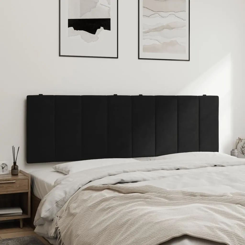 Wall-Mounted Black Velvet Headboard Cushion for Home