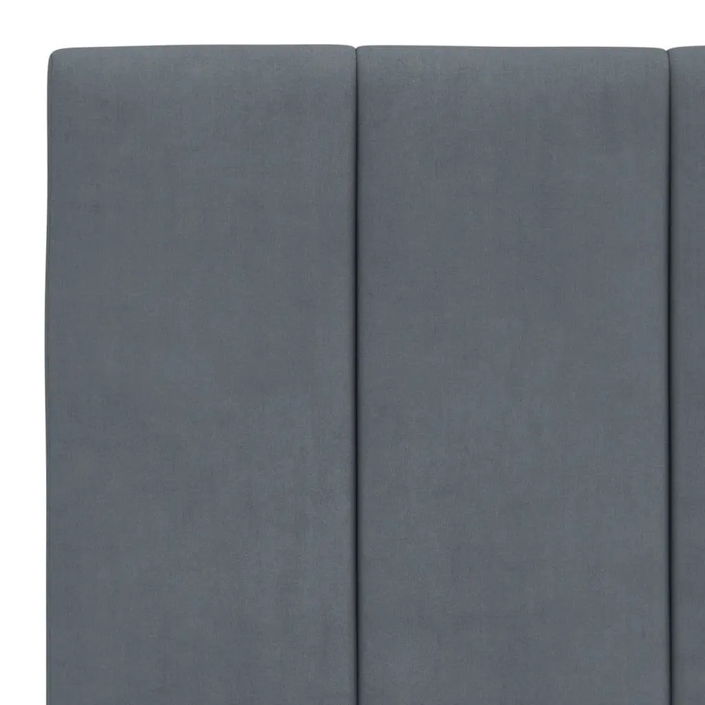 107cm Grey Velvet Headboard Cushion for Relaxation