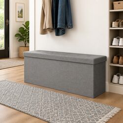 Practical Grey Storage Bench for Every Room