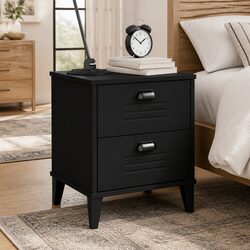 Practical Black Bedside Cabinet for Everyday Use
