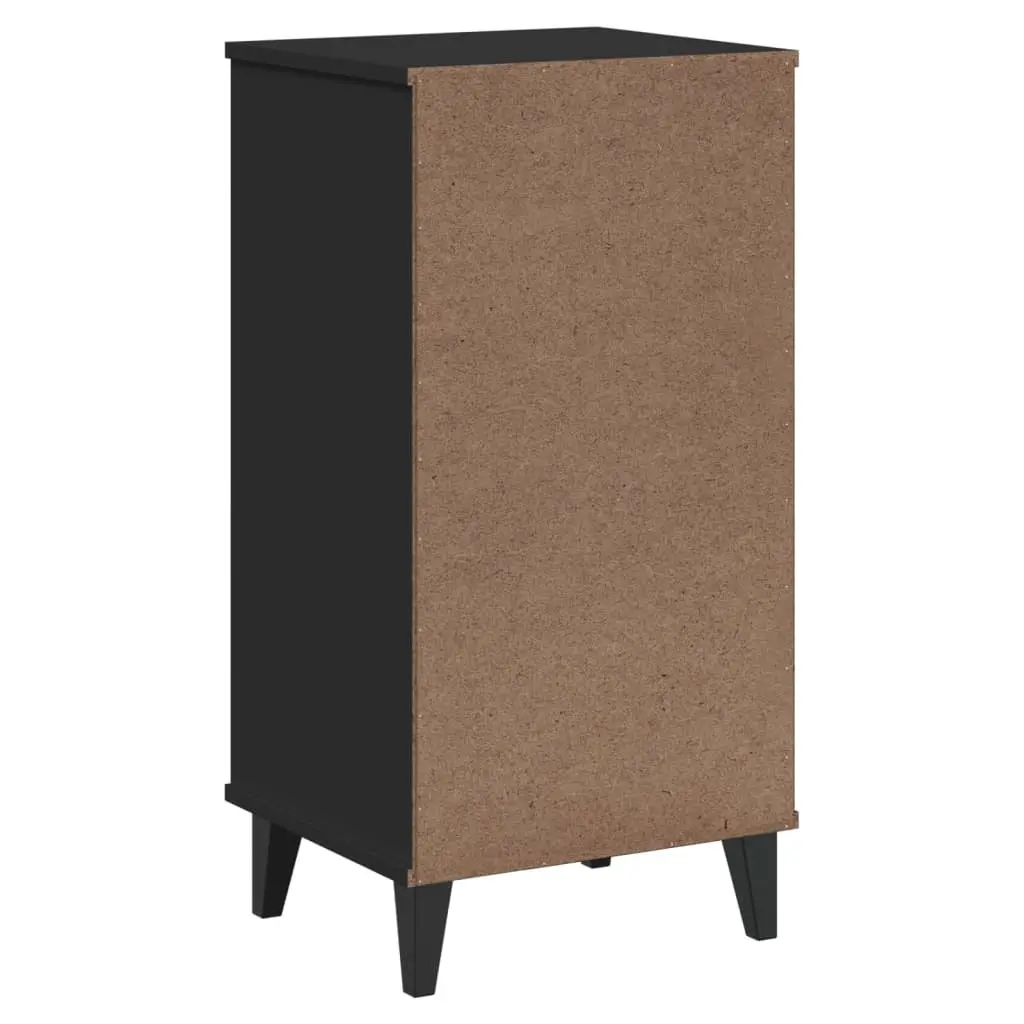 Bedside Cabinet Engineered Wood Black