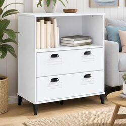Functional White Bookcase 80x40x90 cm for Home Organization