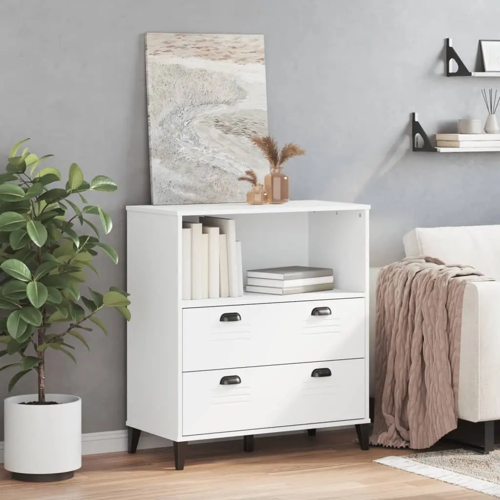 White Bookcase 80x40x90 cm for Home Organization