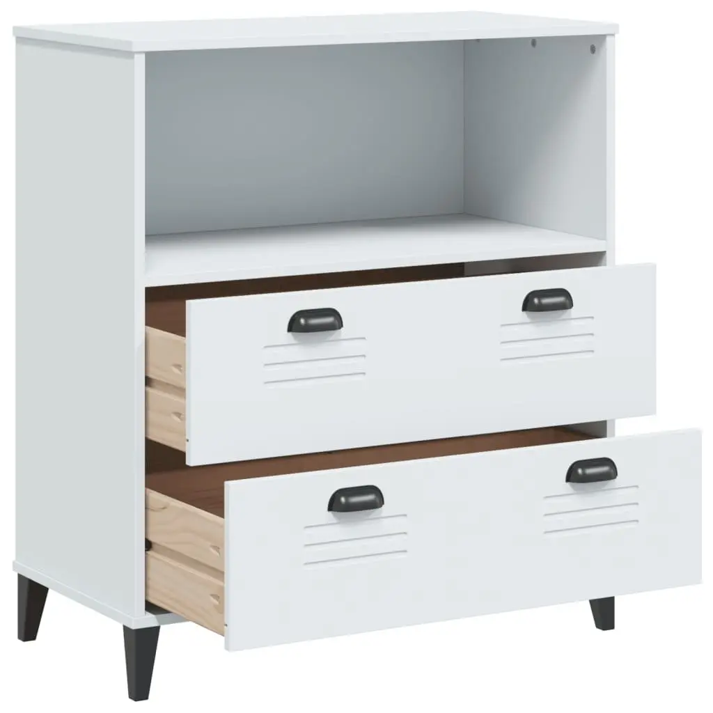 White Bookcase 80x40x90 cm for Home Organization