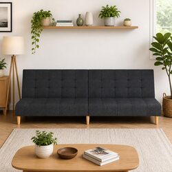 Practical Grey 2-Seater Sofa Bed for Any Room