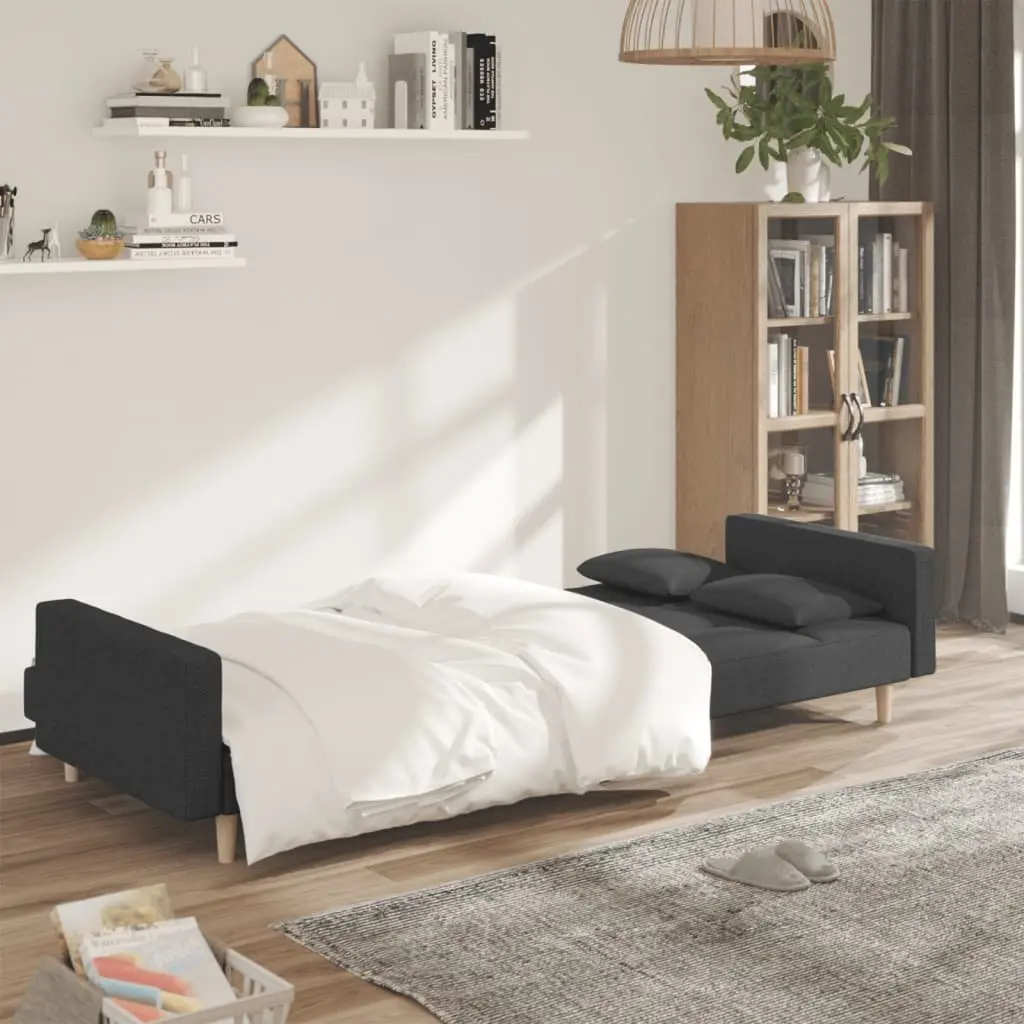 Grey Fabric Sofa Bed with Dual Use