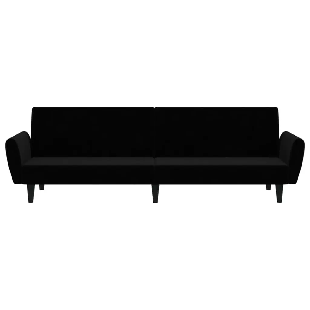 Black Velvet Sofa Bed for Small Spaces