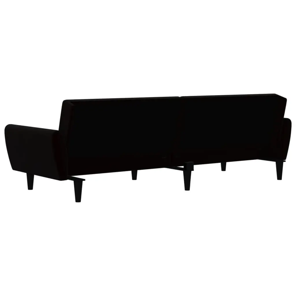 Black Velvet Sofa Bed for Small Spaces