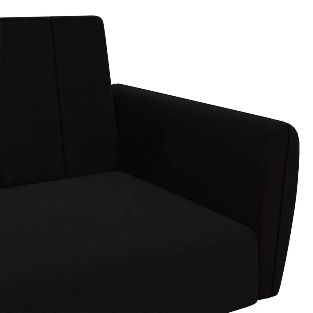 Black Velvet Sofa Bed for Small Spaces