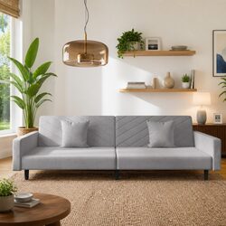 Practical Grey Velvet Sofa Bed for Every Space