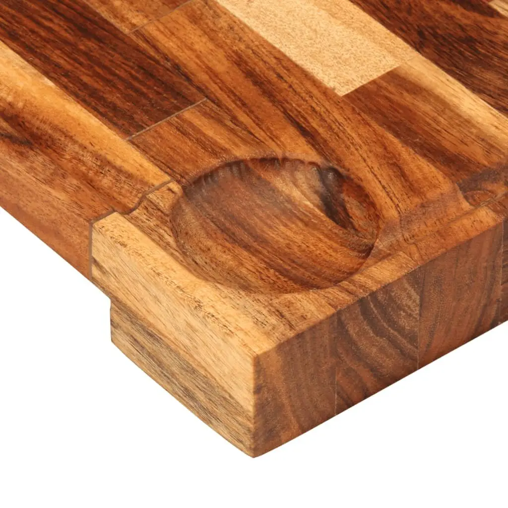 Solid Wood Chopping Board Acacia 30x21x4 cm Brown