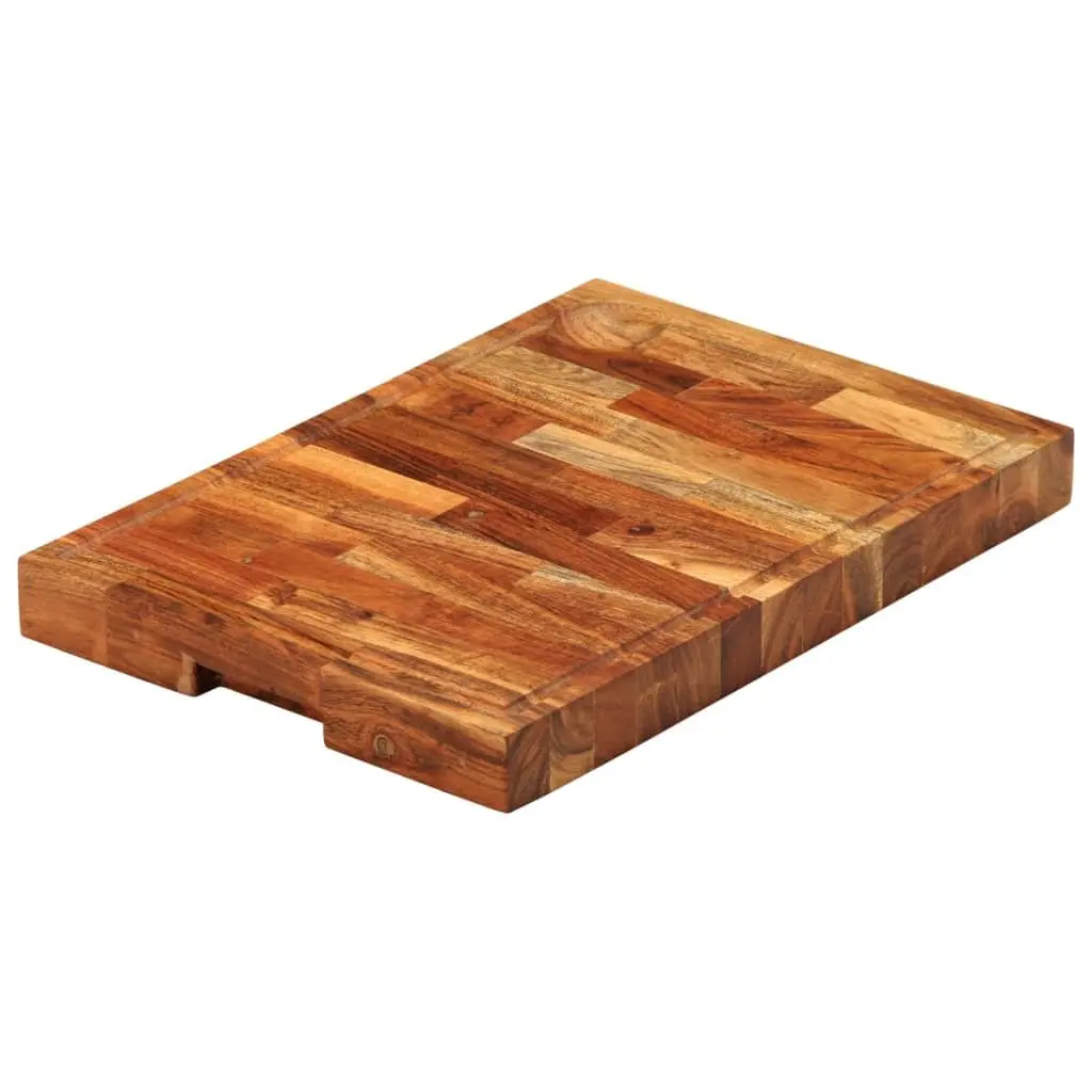 Acacia Wood Chopping Board 42x30x4 cm Brown Solid Kitchen Cutting Serving Cheese