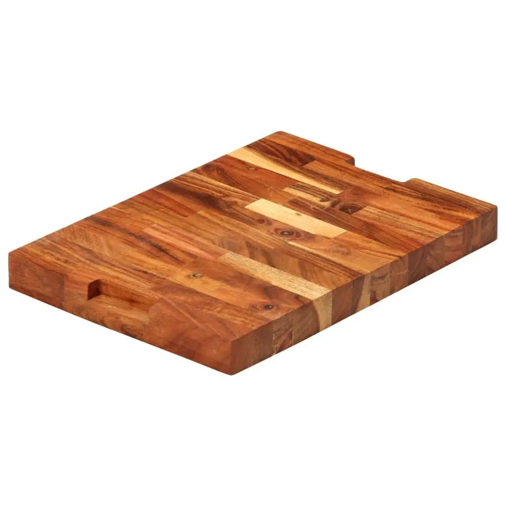 Acacia Wood Chopping Board 42x30x4 cm Brown Solid Kitchen Cutting Serving Cheese