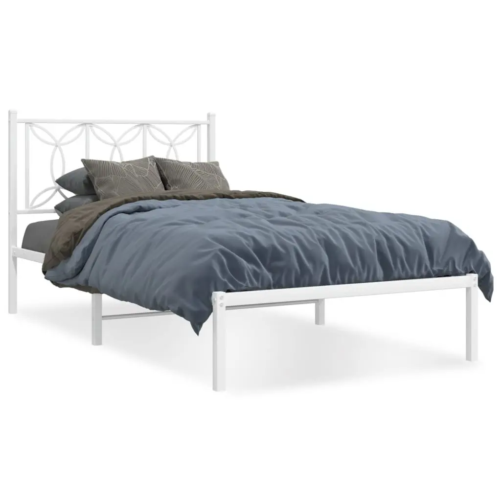 Metal Bed Frame King Single 107x203 cm with Storage