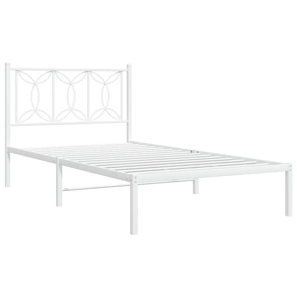 Metal Bed Frame King Single 107x203 cm with Storage