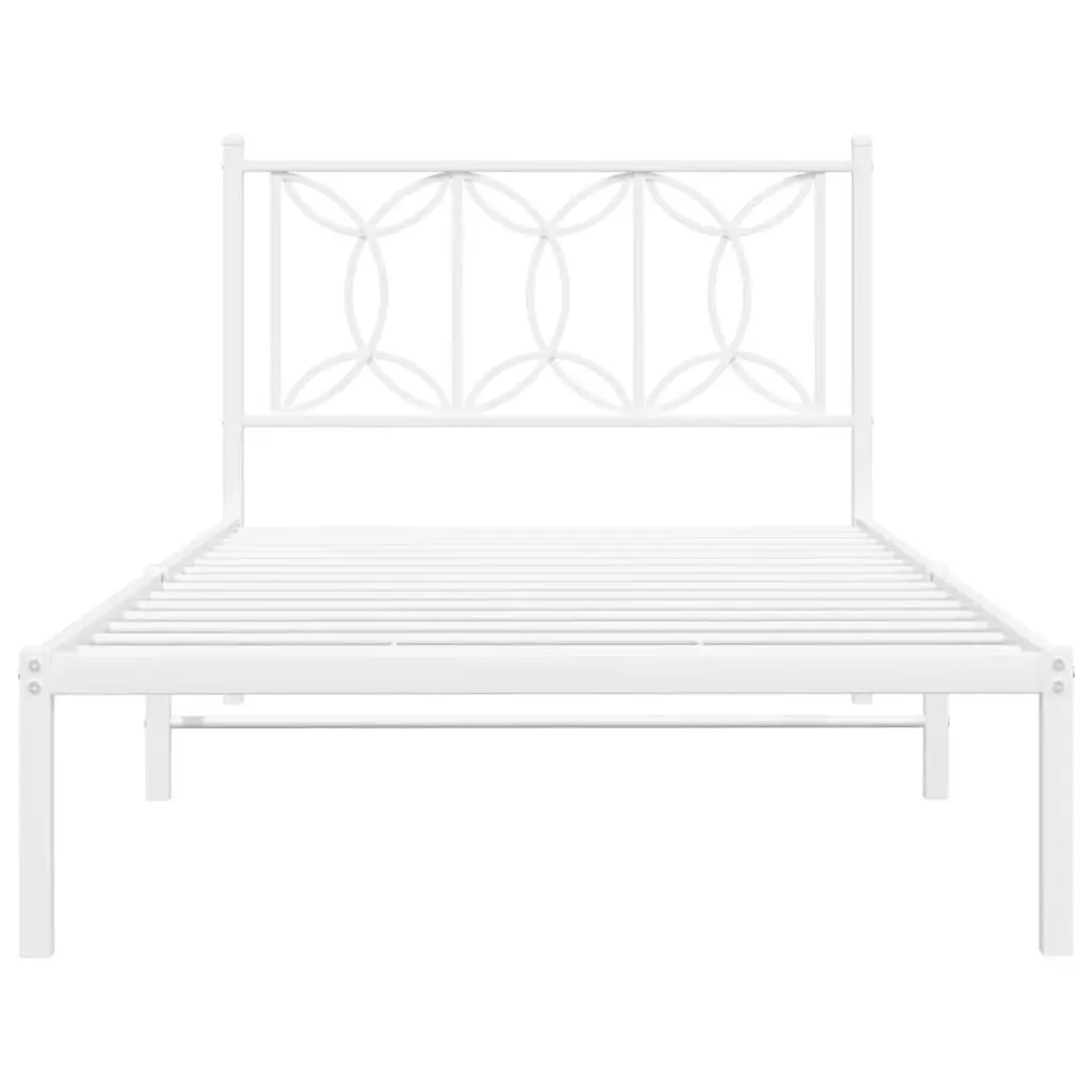 Metal Bed Frame King Single 107x203 cm with Storage