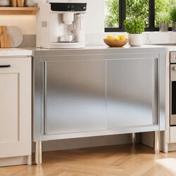 Practical Kitchen Work Table with Storage Solutions