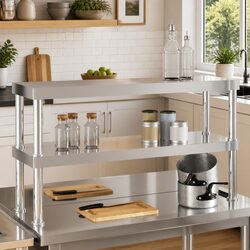 2-Tier Overshelf for Kitchen and Workshop Use