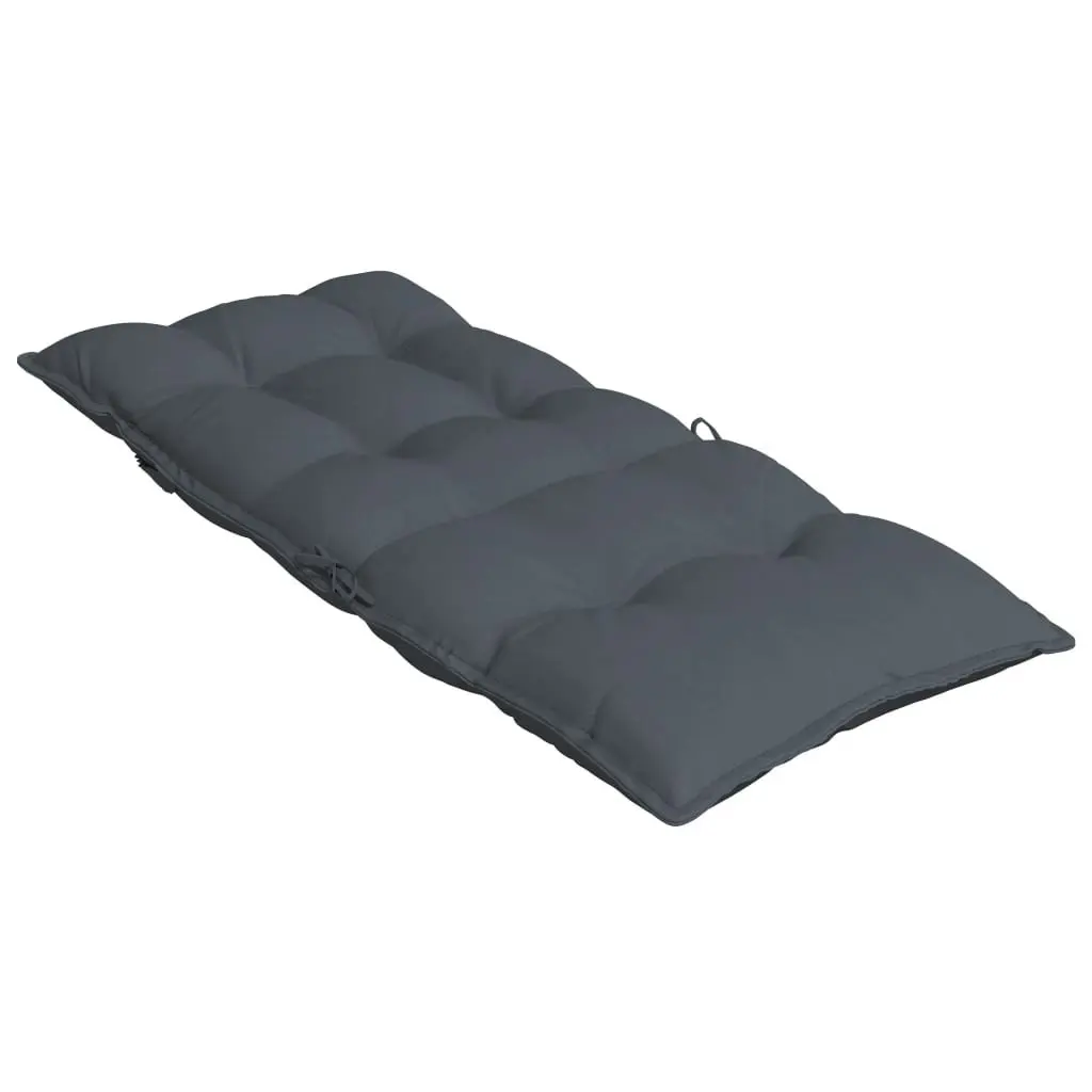 Highback Chair Cushions Oxford Fabric 4 Pieces Anthracite