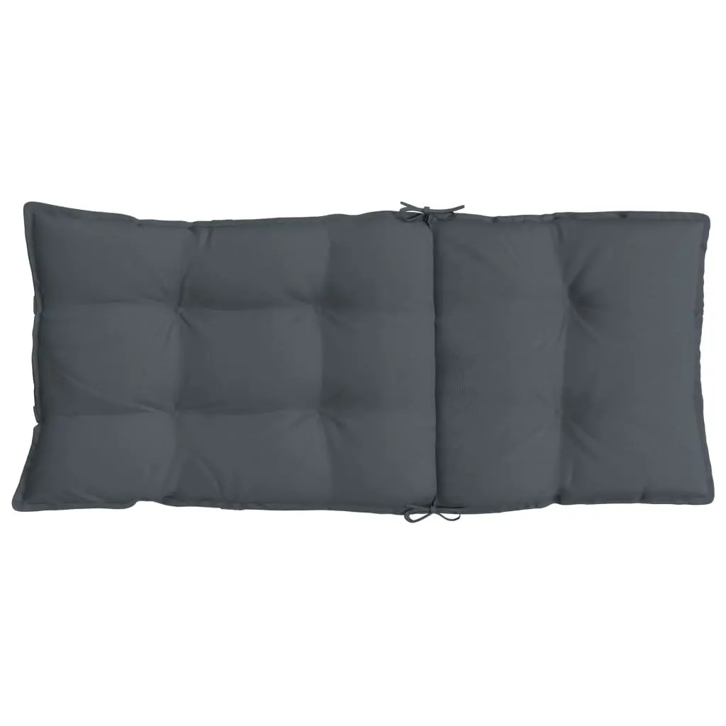 Highback Chair Cushions Oxford Fabric 6 Piece Anthracite Outdoor Garden Patio