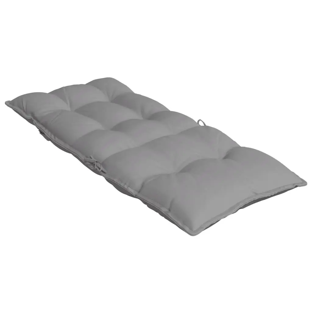 Highback Chair Cushions Oxford Fabric Grey 2 Piece Outdoor Garden Patio Seat Pad