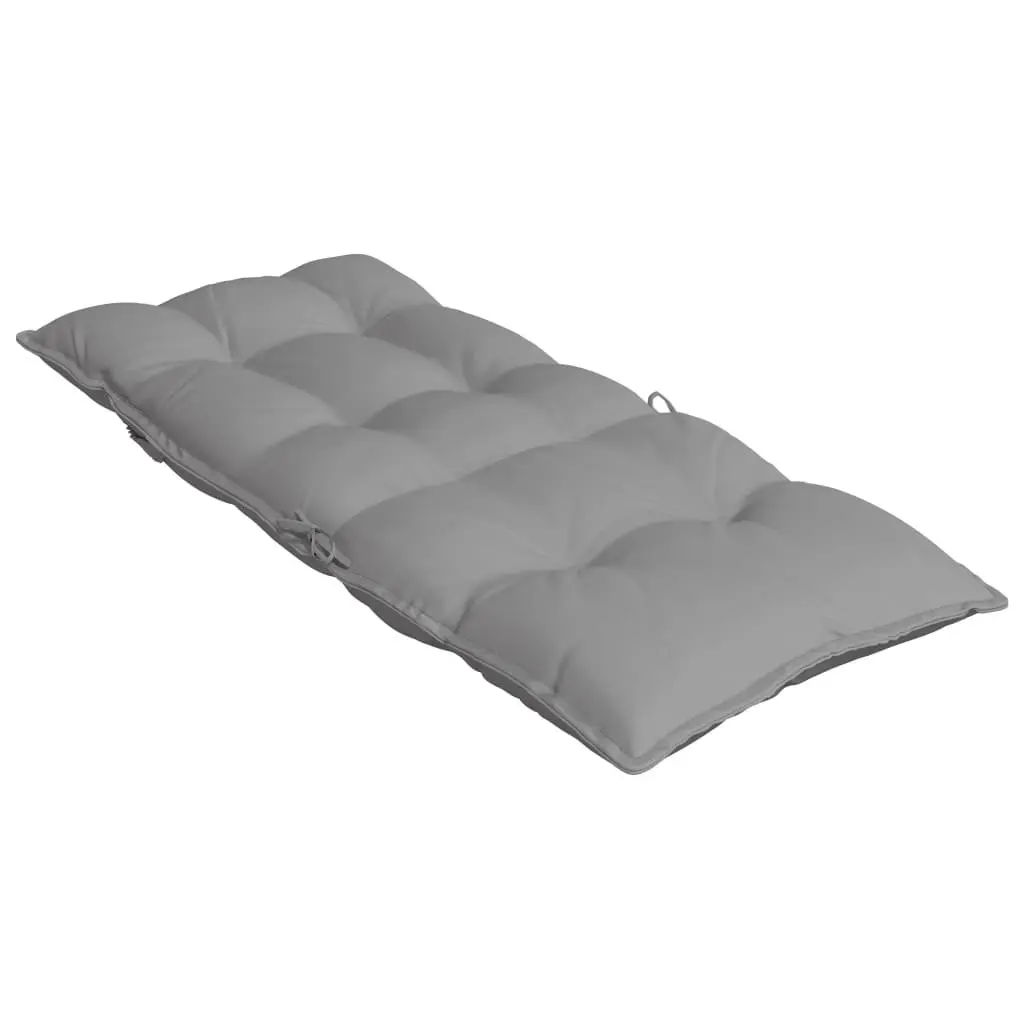 Highback Chair Cushions 4 Pieces Grey Oxford Fabric Outdoor Garden Patio Seat