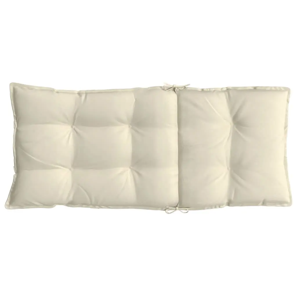 Highback Chair Cushions Oxford Fabric 2 pcs Cream Water-Resistant