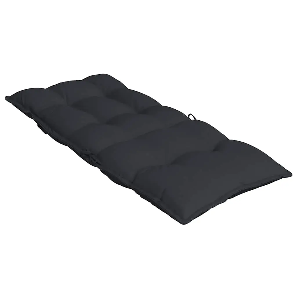 Highback Chair Cushions Set 6pcs Oxford Fabric Black Outdoor Garden Patio Seat