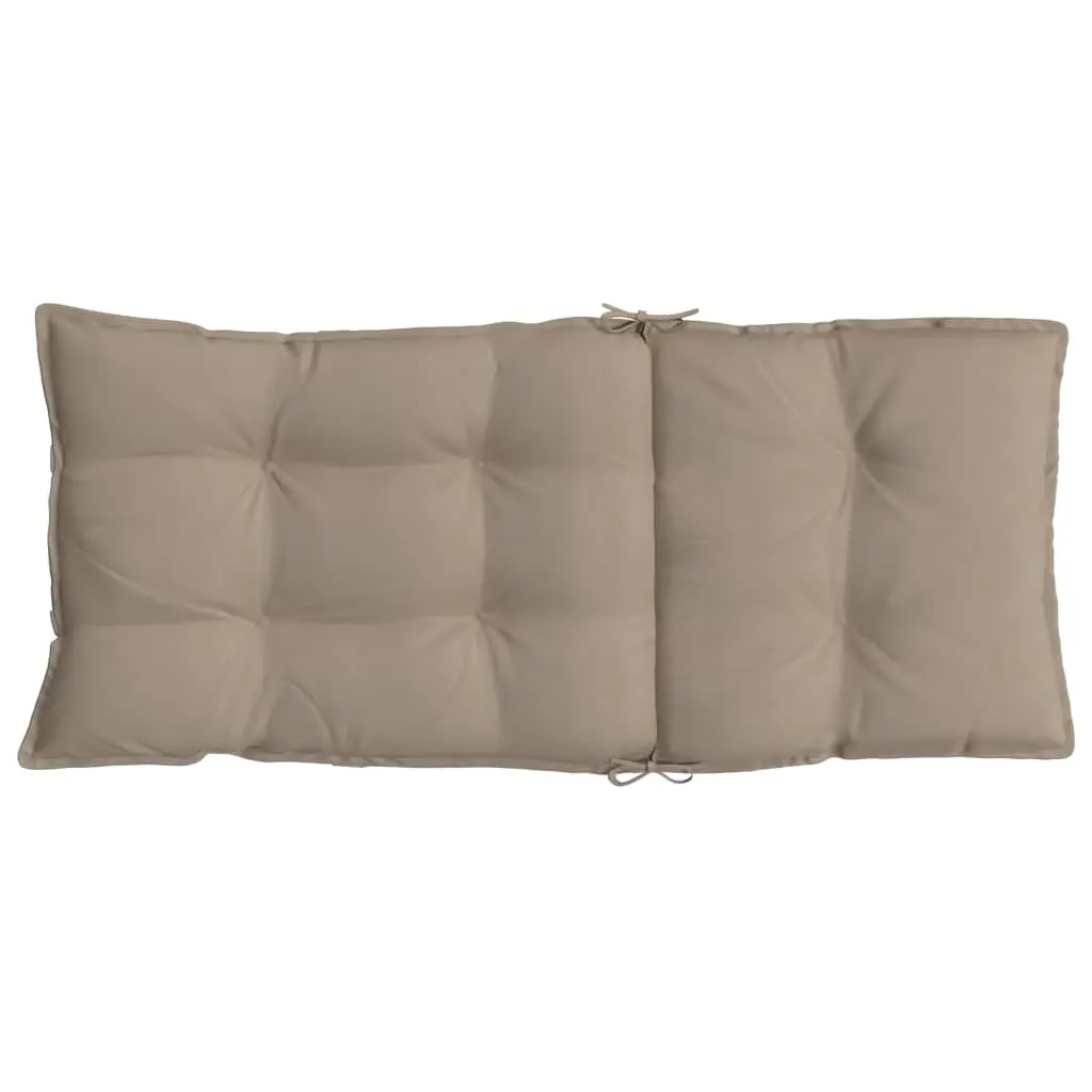 Highback Chair Cushions Oxford Fabric 2 pcs Taupe Outdoor Garden Patio Furniture